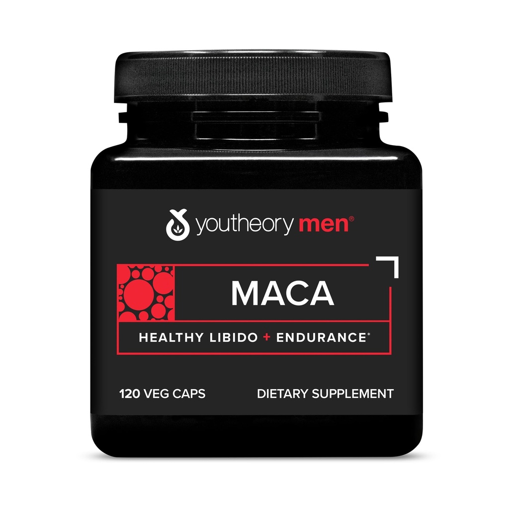 Youthory Men's Maca - Vegan Maca 男子增产 - 支持能源,Stamina和耐力* - 奶制品,大豆和葡萄糖免费 - 120 蔬菜卡普尔