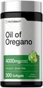 Horbäach Oregano Oil → 40000mg → 300 Softgel Capsules → 自然产生的卡瓦科罗尔药 → Non-GMO 和 Gluten Free Except 补编
