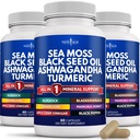 新AGE Silica Sea Moss, 黑种子油, Ashwagandha, Turmeric, Bladderwrack, Burdock - 与马努卡, 蜂蜜丹德利翁, ACV 黑辣椒 Gluten Free