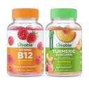 活生生的维生素B12 + Turmeric Curcumin, Gummys Bundle - 大品尝,维生素补充,Gluten自由,GMO自由,可嚼
