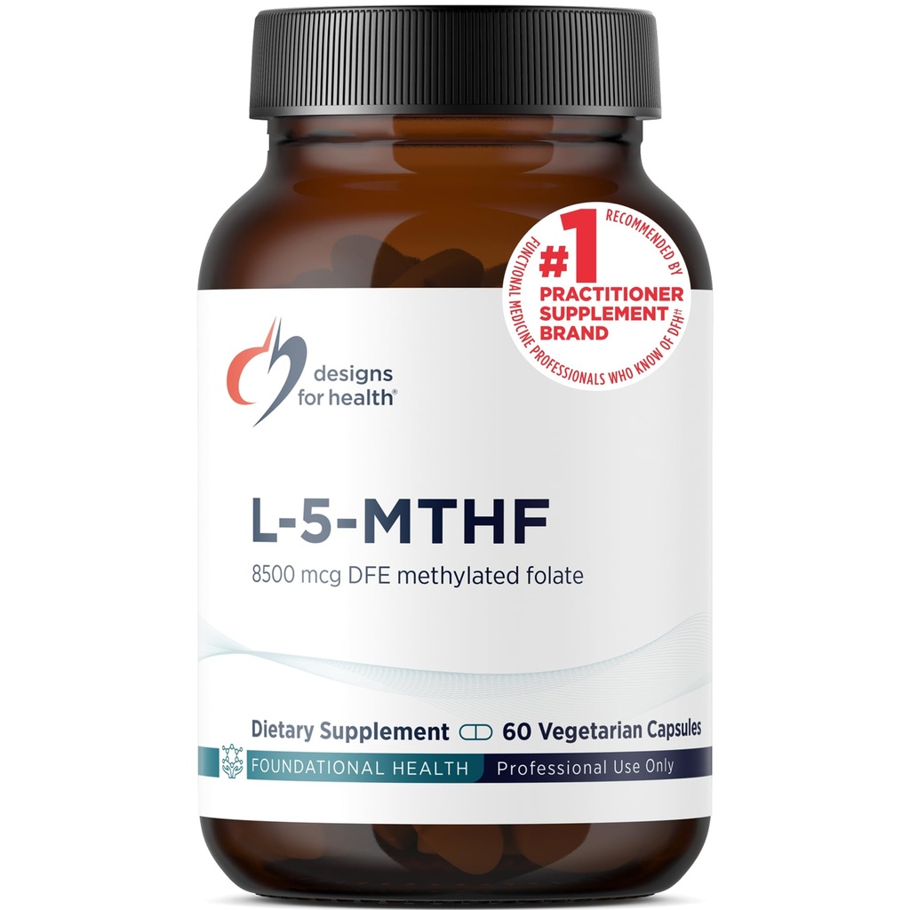 健康L 5-MTHF - Quatrefolic L Methylfolate Supplement 5mg (8500 DFE) - 妇女和男子的甲基化Folate Supplements - 支持甲基化 - 非GMO,无胶囊(60 Capsules)