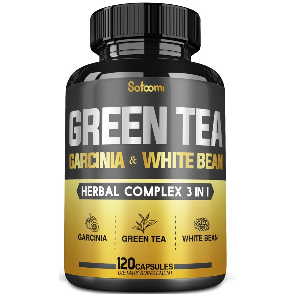 绿茶提取剂 EGCG 16,000Mg 每服12,000Mg 绿茶, 2000Mg Garcinia Cambogia & 2000Mg 白肾豆 - 支持身体平衡,心脏和免疫健康 - 120 Capsules 2个月供应