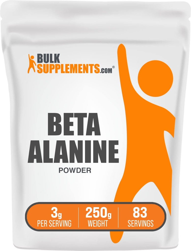 Bulk Supposes.com Beta Alanine Powder - Beta-Alanine Suppose - 工作前补充 - 不受欢迎 & Gluten Free, 3g per service, 250g (8.8 oz) (Pack of 1)