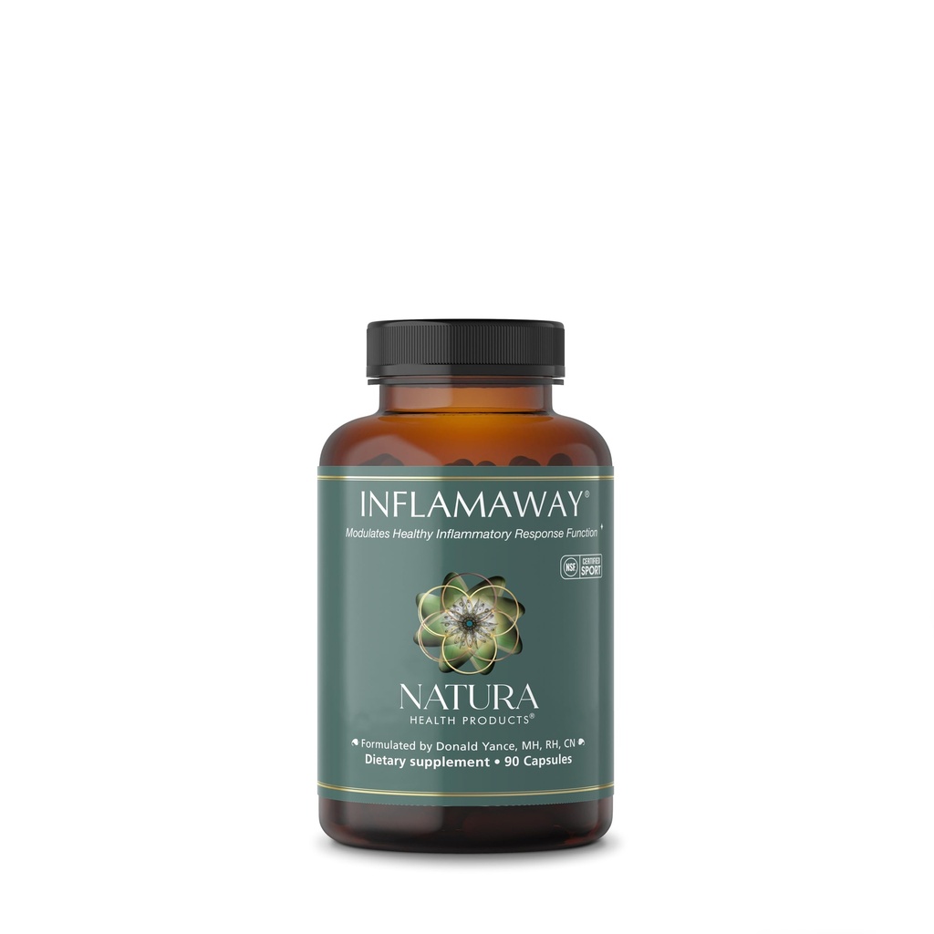 Natura健康产品炎症补充剂 - 模拟健康炎症反应 - 装配Boswellia Serrata, Bromelain, Ginger, BioPerine)和中国骷髅(90卡普尔)