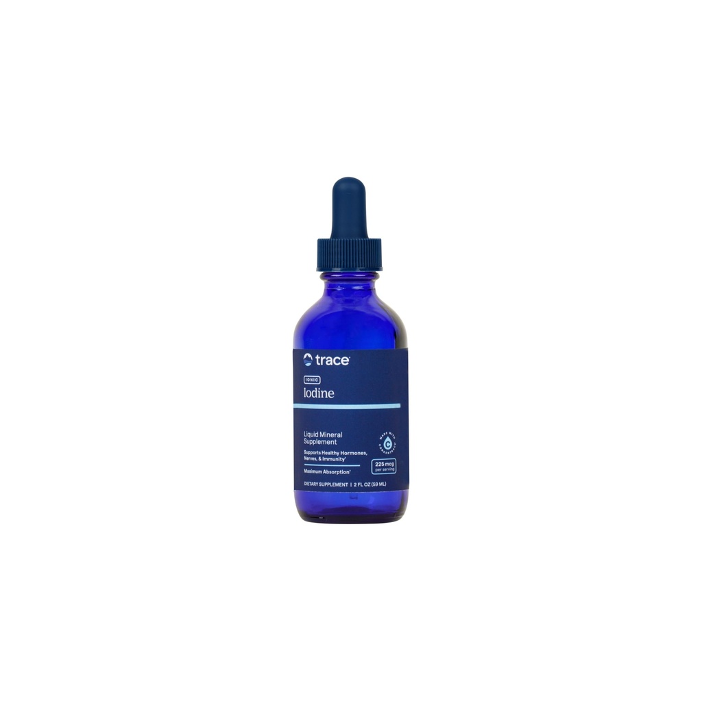 Trace Minerals Ionic Iodine 225 mcg - 支持免疫系统和甲状腺健康的Gel补充物 - 带有镁的碘滴 - 支持健康神经系统 - 2 fl oz (295 services)