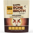 Solo Bone Broth 蛋白质 蛋白质 低钠,16g 水解 钴I & III型,用于健康皮肤,钉子,头发,关节和文摘,草药,1磅(巴格-净Wt. 1磅)