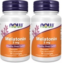 Now 补编,Melatonin 3 mg,自由激进的拾荒者*,健康睡眠循环*,90 Chewable Lozenges (Pack of 2)