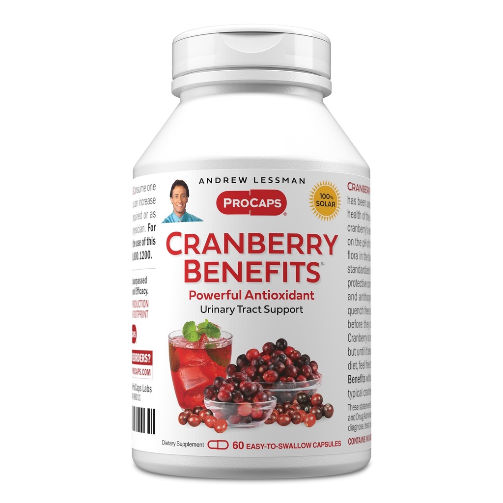 Andrew Lessman Cranberry福利 -- -- 60 Capsules -- -- 支持Bladder、Kidney和尿道切克健康。 Cranberry水果高可能性标准提取,小容易吞咽