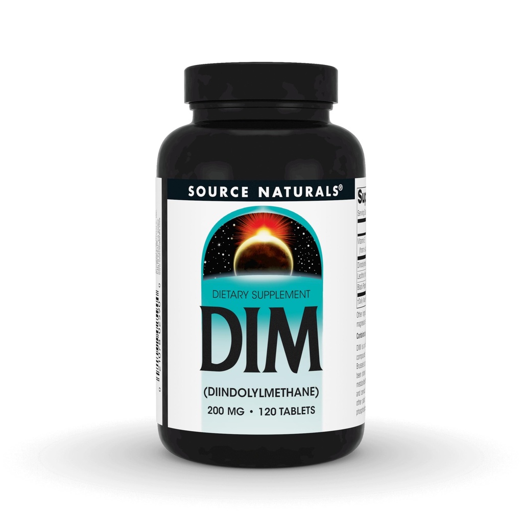 来源:天然DIM、Diindolylmethane 200mg与生物醋、维生素E和更多 -- -- 120片