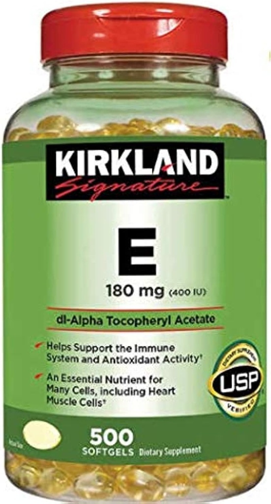 Kirkland 签名 维生素 E 180mg, 500 软胶