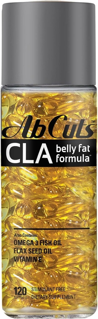 CLA Belly Fat Formula - 120 易吞软胶 - Omega 3 鱼油,氟草籽油和维生素E - 帮助增加抗氧化剂供应和健康身体组成