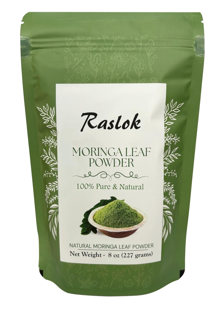 莫林加粉(英语:Moringa Powder) 100%纯莫林加叶(英语:Pure Moringa Leaf NO Stems) 莫林加·奥利弗拉粉(英语:Moringa Olivera Powder)(8 Oz)