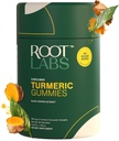 Turmeric Gummys I 无添加糖 I 95% Crucumin & Black Pepper 提取 I 成人与儿童 I 非GMO I 100% 天然与有机 I 第三方测试 I 500 mg I 60 Gummy