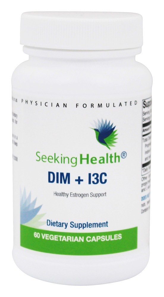 寻求健康 DIM & I3C - 支持健康肝代谢雌激素 - 与DIM & I3C一起支持健康细胞反应的公式 - 400 mg, 60 Capsules