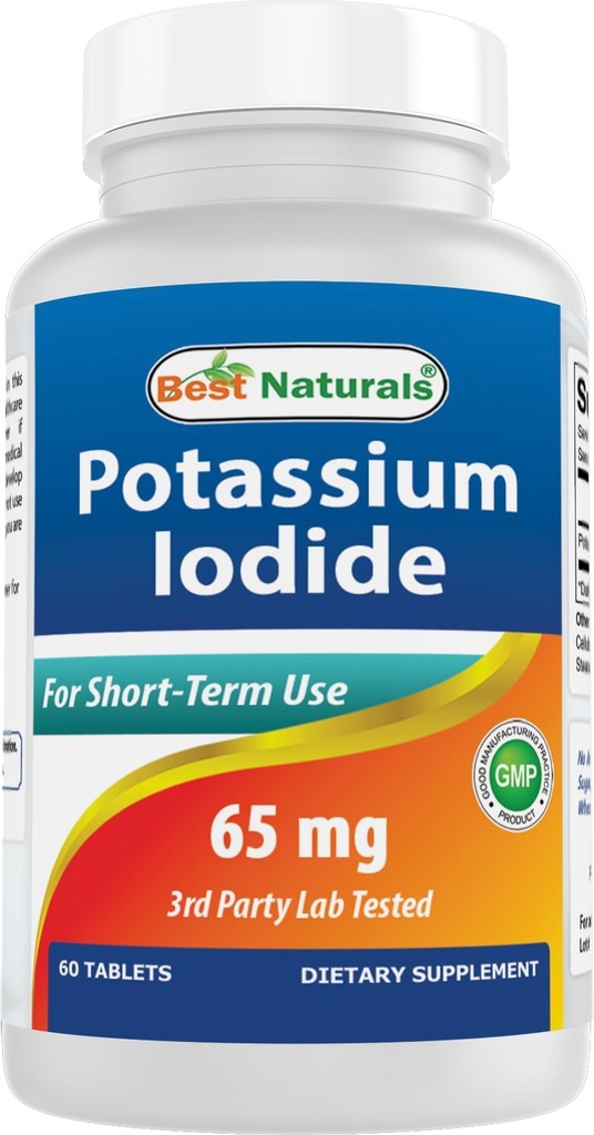 Best Naturals Potassium Iodide 65 mg - 膳食补充剂,60 片(60 count of 1) (12)