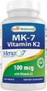 Best Naturals Vitamin K2(MK7),配有D3 补充骨骼和心脏健康(5000 IU Vitamin D3 & 100 mcg Vitamin K2 MK7),180 片