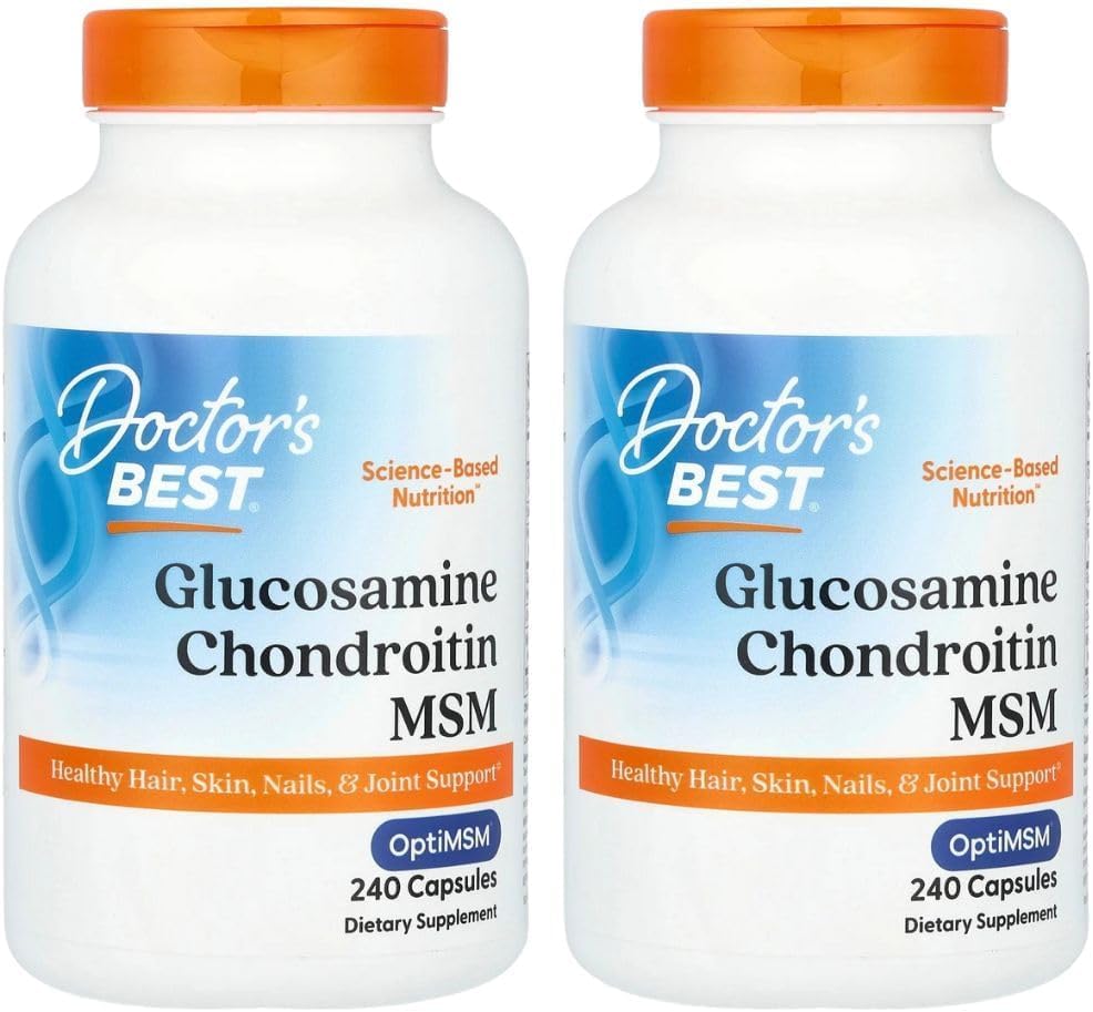 最佳医生(2 Pack Glucosamine Chondroitin MSM 配 OptiMSM, 240 Veggie Caps)
