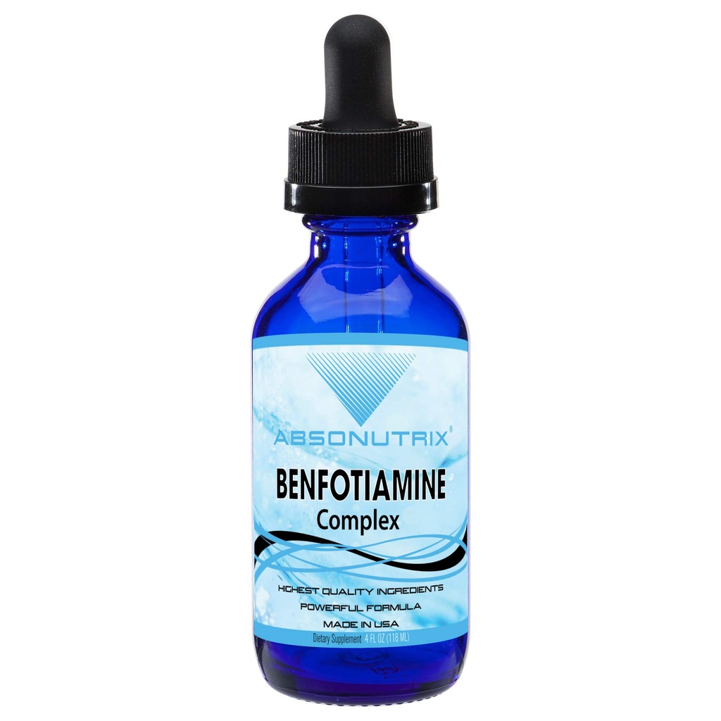 Absonutrix Benfotimine Complex 300 mg, 4 Fl Oz瓶, 200 services, 高生物利用率, 强物料, 快速吸收, 无残忍, 非GMO, 第三方测试, GMP-验证, 在美国制造