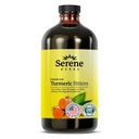 含黑辣椒的Serene Herbs液态图尔默 -- -- Turmeric Shots Curcumin Supplease 1000mg 超强草药饮料、Bloating Relief的消化比特器、联合健康、能源和清晰度 -- -- 16oz