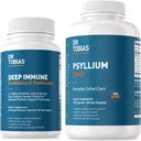 Tobias Deep Imune Probiotics & Prebiotics博士和Psyllium Daily,支持消化健康,Gut Imune功能,支持科隆健康的每日纤维补充4.4. 10亿