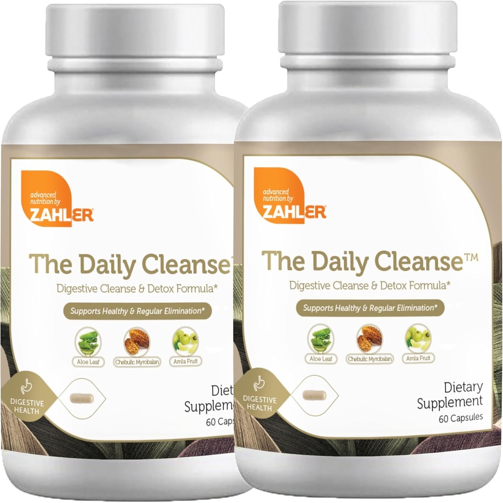 Zahler Daily cleanse, 消化清洁和戒毒公式, 支持健康和定期消除, 120 capsules