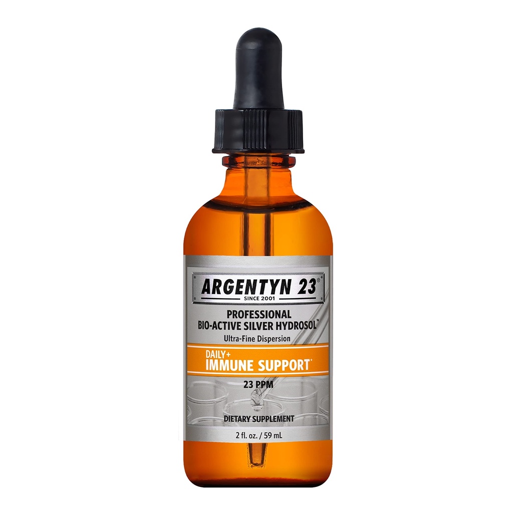 Argenty 23 专业免疫支持 - 类固醇银,生物活性银水溶液,23 ppm,液滴,2 Fl Oz(59 mL)