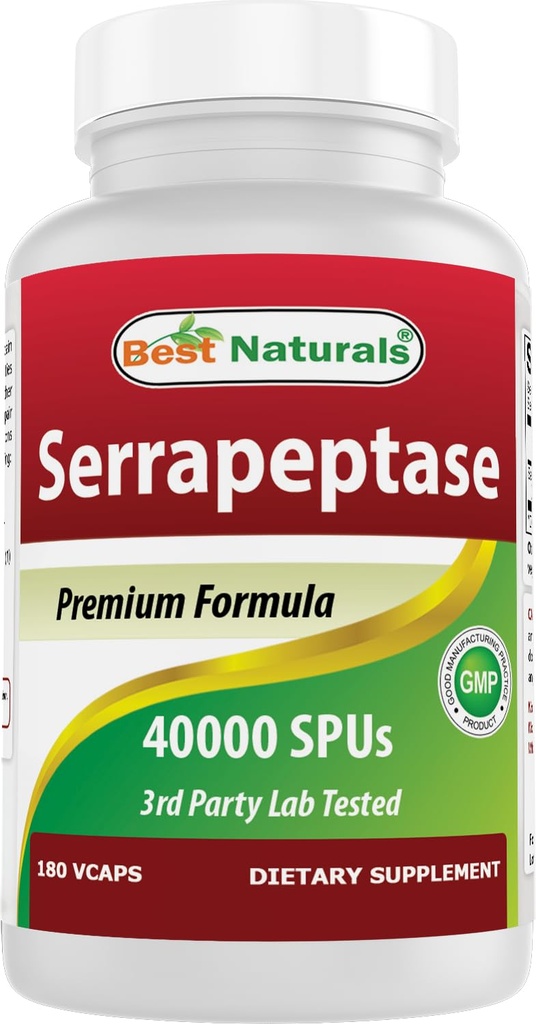 最佳自然器械 Serrapeptase 4000 SPU 180 Capsules