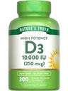 大自然的真理维他命 D3 1000 IU Softgels QQ 300 Counter QQ 额外力量 NO-GMO & Gluten 免费补充