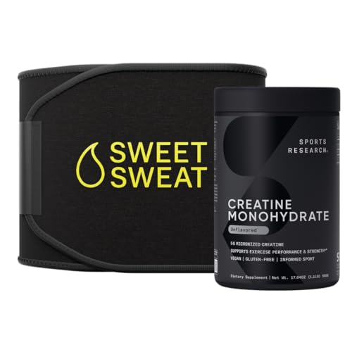运动研究 Creatine 单水合物和甜甜的汗水Trimmer - 黑黄(中)
