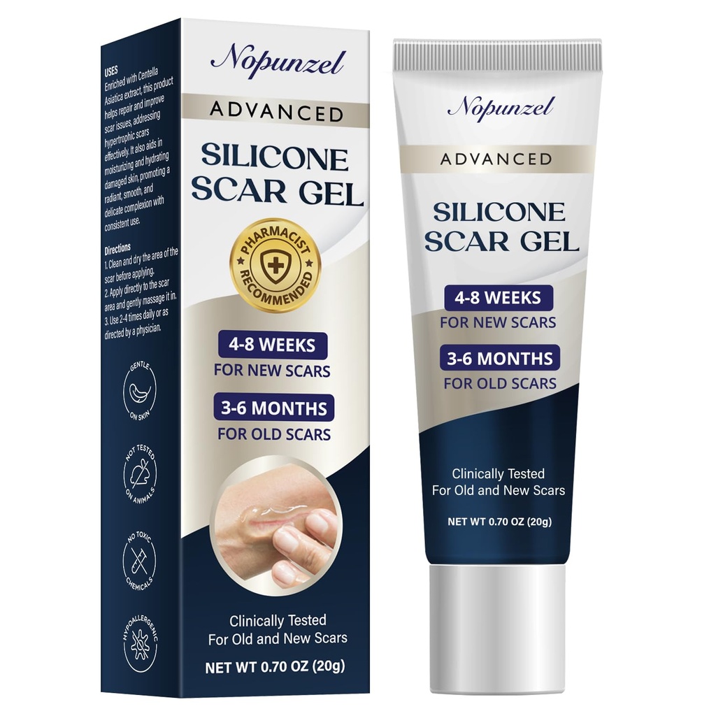 硅酮 Scar Gel:硅酮 Gel for Scars - 改善新旧刀疤的疤痕外观 医学级 Silicone - 高级刀疤 Gel - 刀疤 - 外科手术 - 伤害 - Stitches - Burns - 20g