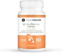 超级自然欧米茄鱼油 - 欧米茄3 Fatty-Acids EPA DHA - 支持大脑增强功能,支持神经和眼部健康 1200mg/720 Omega-3-60 Capsules