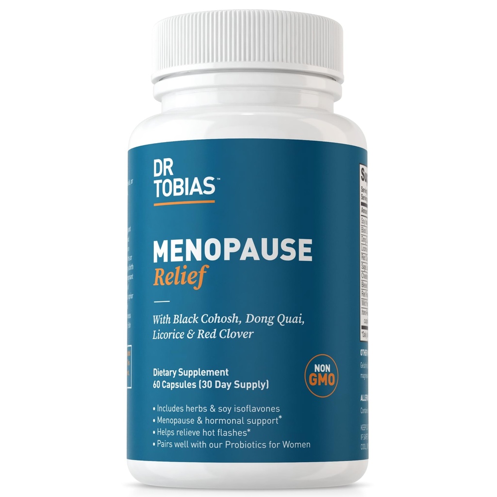 Tobias Menopause博士 与黑科霍什、索伊·伊索夫拉沃内斯、唐奎、热闪电和夜汗妇女救济、非GMO妇女更年期补编、60个卡普尔、30个服务