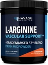 L-Arginine Powder - 含L-Citrulline和Bet Root的Nitric Oxide男女补充剂 - 耐力和康复工作前和工作后支助 - Tangerine Flavor, 1个月供应(30 Scoops)