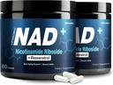 NAD+ 补充1000mg - Nicotinamide Riboside(NR)和Resveratrol, Liposomal NAD 纯有机材料,用于妇女和男子健康老龄化、脑和细胞能量,80 Capsules(2Pcs)