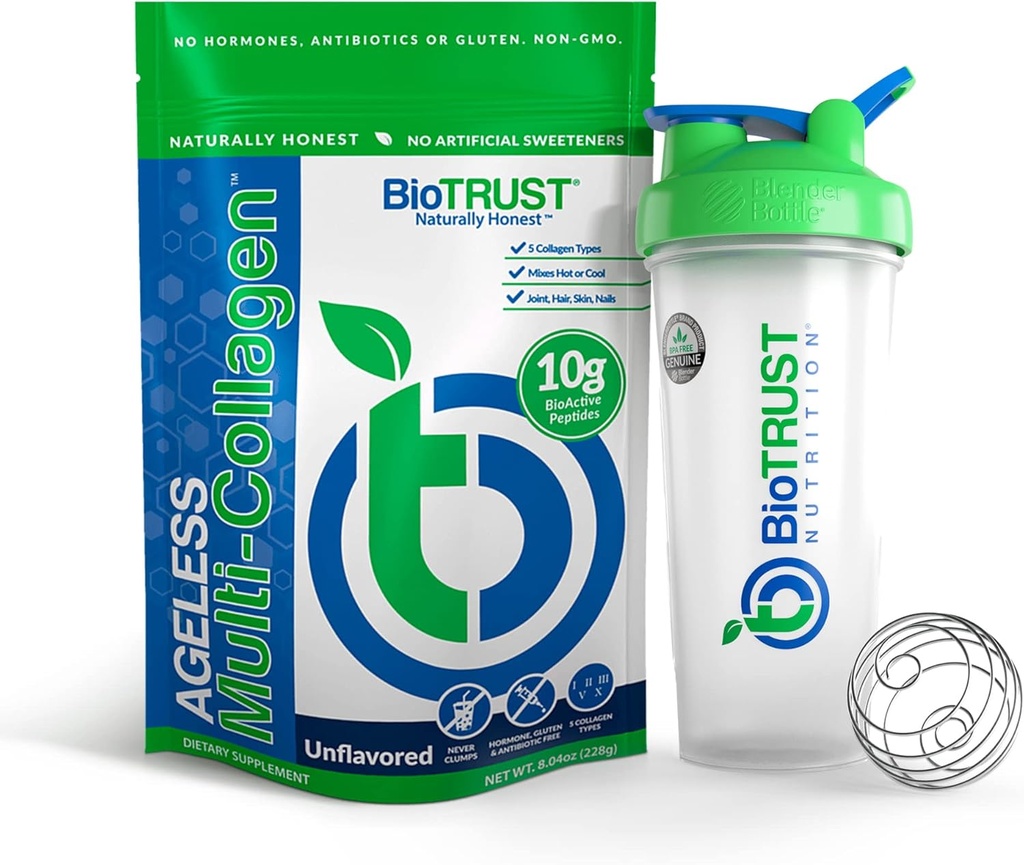 生物壳 无龄多科拉根 5-in-1 蛋白质粉(未味) BlenderBottle Bundle