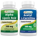 最佳天然物 Alpha Lipoic酸300毫克和乙酰L-Carnitine 500毫克