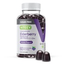 VITEEY Sambucus Melderberry Gummys for Adules & Teens + Zinc & Vitamin C - 无糖 - 免疫支持和助药草药补充剂 - Vegan, Gluten Free, Gelatin Free, GMO Free, Chewwable Berry Flavored (英语).