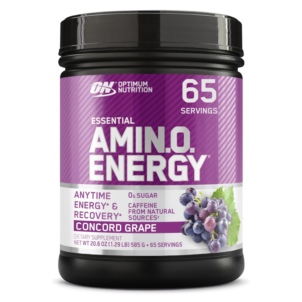 最佳营养 氨基能源 - 用绿色茶、BCAA、氨基酸、Keto Friendly、绿色咖啡提取器、能源粉 - Concord Grape、65种服务(包装May Vary)