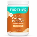 进一步食品Hazelnut Collagen Peptides Powder 配有狮子的马恩蘑菇,草叶水解1型和3型蛋白质,Gut Health + 联合,头发,皮肤,钉子,Paleo Keto无糖 9.88 oz