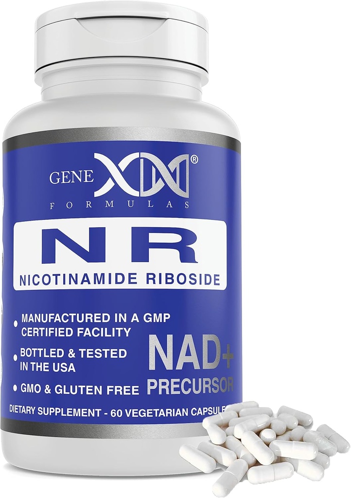 Genex 公式 NR Nicotinamide Riboside 300mg/Servig(60 Capsules) NAD+ 健康衰老前体 - GMP - 认证、非GMO、无胶体、蔬菜(1包)