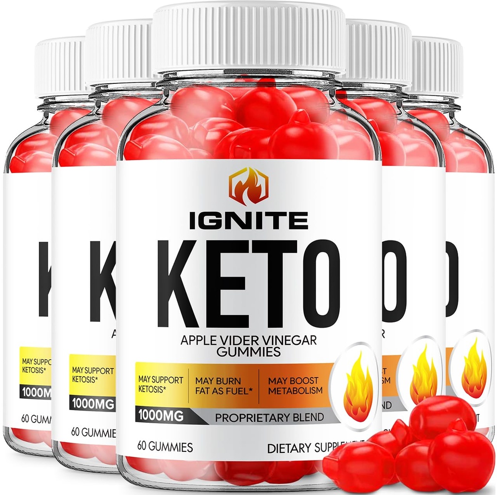 (5 Pack) Ignite Keto ACV Gummys - 高级公式 Ignite Keto Plus ACV Gummys Apple Cider Vinegar Ignite ACV 饮食补充 男子(300 Gummy)