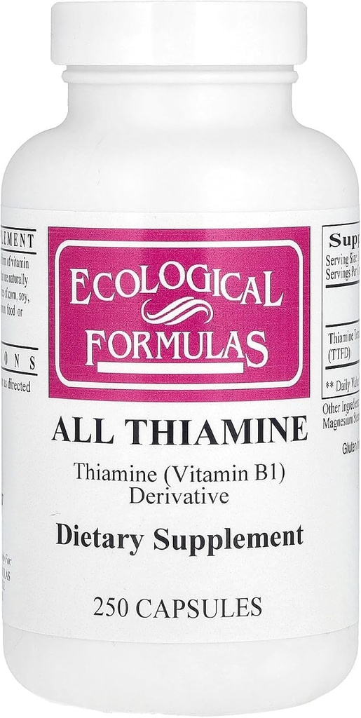 生态公式 Allitiamine 维生素B1,50毫克,250个计数
