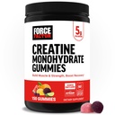 强制因子 Creatine 单水合物 Gummys, 5g 用于支持肌肉, 强度, 恢复, 认知健康与记忆, 各类水果火焰, 150 Gummys