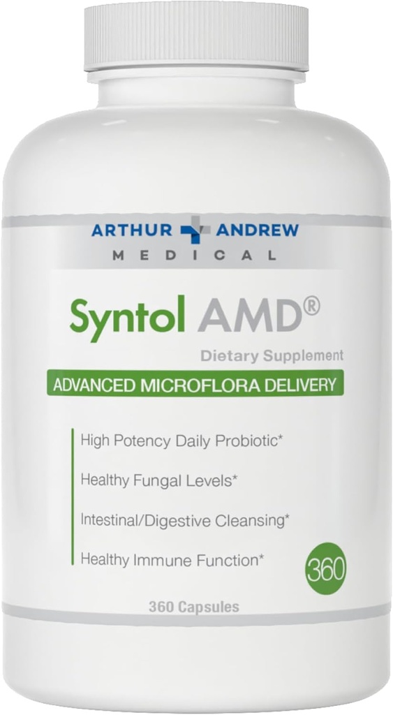 Arthur Andrew Medical, Syntol, 3-in-1 配有Probiotics, Prebiotic Fiber & Yeast Cleanning 多酶, 360