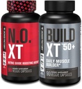 Jacked Factory XT Nitric Oxide Supplement (90 Capsules) & Build XT 50+ Daily Muscle Builder (90 Capsules) for Muscle growth, Pumps, Vitalty, & Recovery (中文(中国大陆) ).