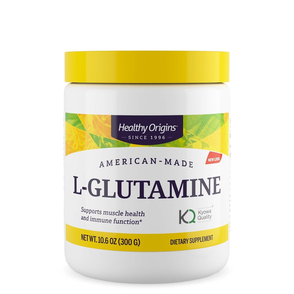 健康原产地L-Glutamine(美国-Made、非GMO、Gluten Free、肌肉支持、免疫支持),10.6 Ounce