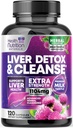 Gentle Liver Cleanse Detox & Reference Formula - Silymarin Milk Thetle, Dandelion Root, Artichoke 提取器, Turmeric, Choline, & Beetroot - 120 Veggie Capsules 的高级肝脏支持补编