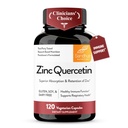 Sandhu's Zinc Quercetin 120 Vegetarian Capsules (Pack of 1) 豁免和季节性过敏的高吸收性 Zink 补充 – 抗氧化剂 对男女的免疫支持 → 容易吞咽
