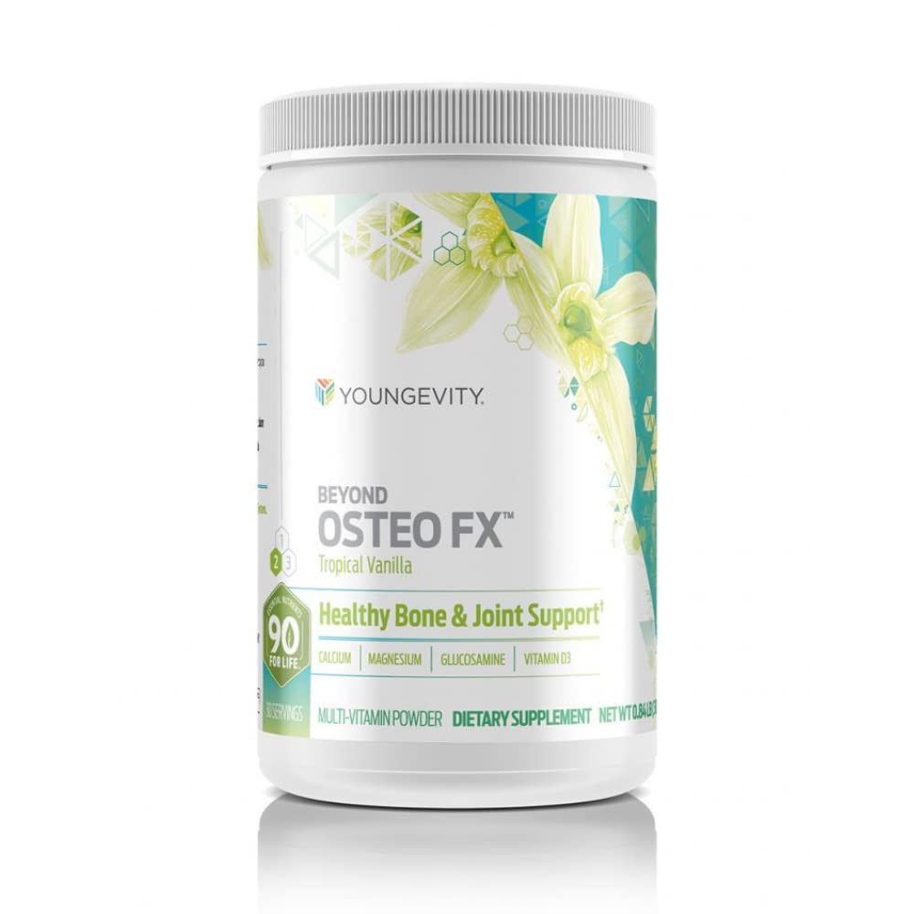Osteo-FXTM 粉末以外的年轻1200毫克,配有维生素D3,磷酸三钙,镁和锌 – 女性和男性钙酸盐补充剂 – 非GMO,Gluten-Free – 热带香草