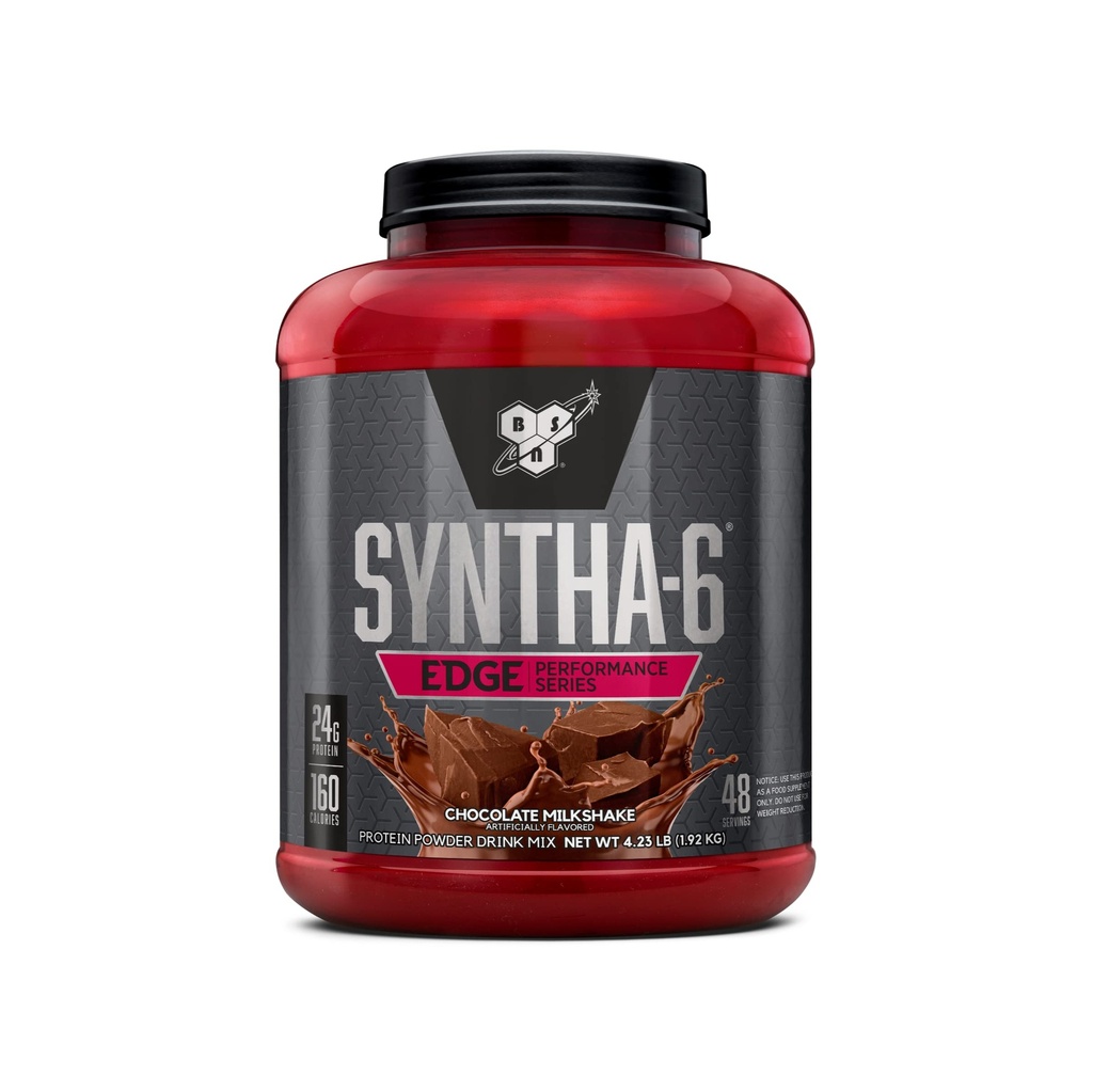 BSN SYNTHA-6 EDGE 蛋白粉,配有水解Whey,Micellar Casein,牛奶蛋白溶液,低糖,24g蛋白,巧克力奶昔,48种服务